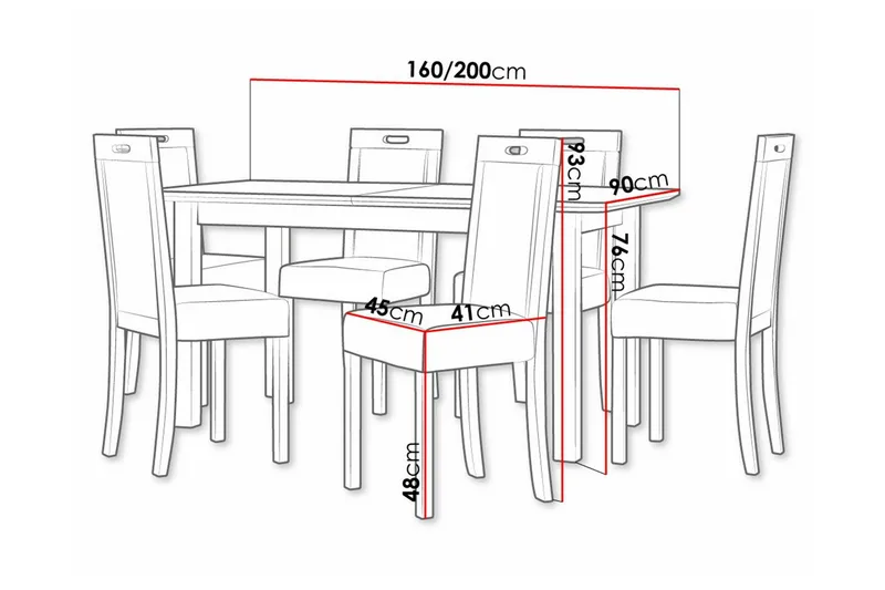 Patrickswell Spisegruppe - Møbler - Borde - Spisebordssæt