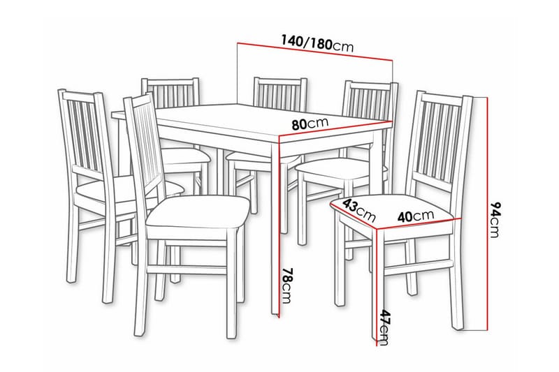 Patrickswell Spisegruppe - Møbler - Borde - Spisebordssæt