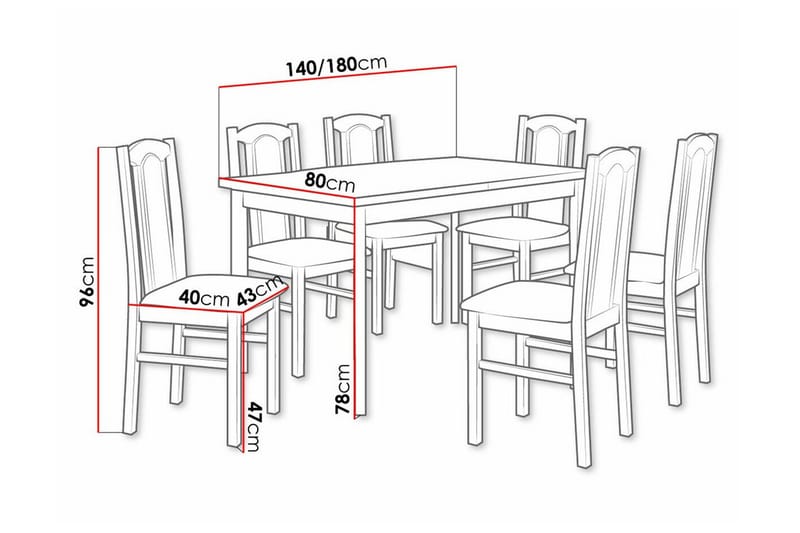 Patrickswell Spisegruppe - Møbler - Borde - Spisebordssæt
