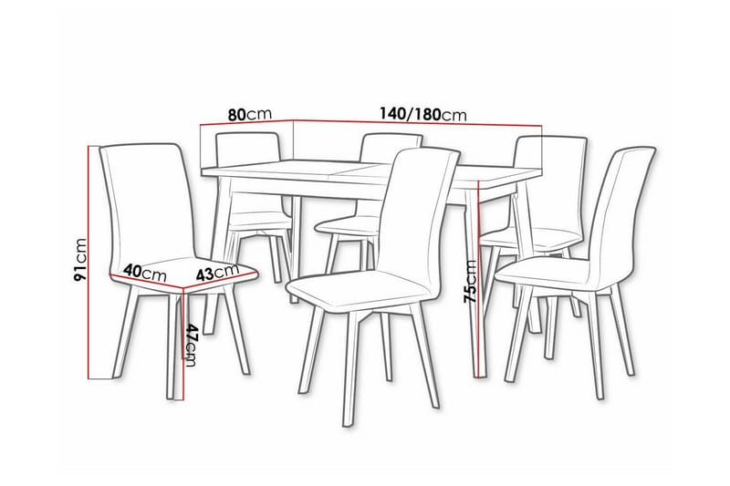 Patrickswell Spisegruppe - Møbler - Borde - Spisebordssæt