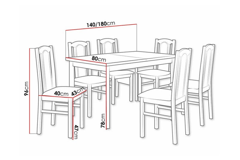 Patrickswell Spisegruppe - Møbler - Borde - Spisebordssæt