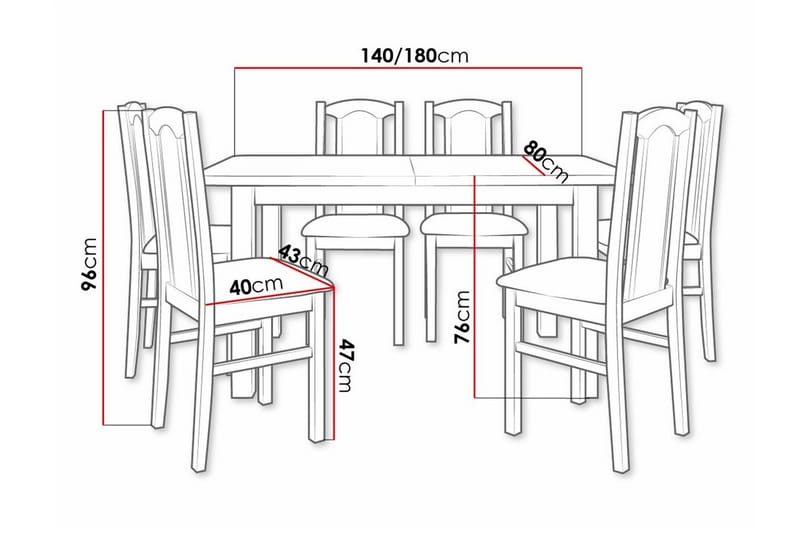 Patrickswell Spisegruppe - Møbler - Borde - Spisebordssæt