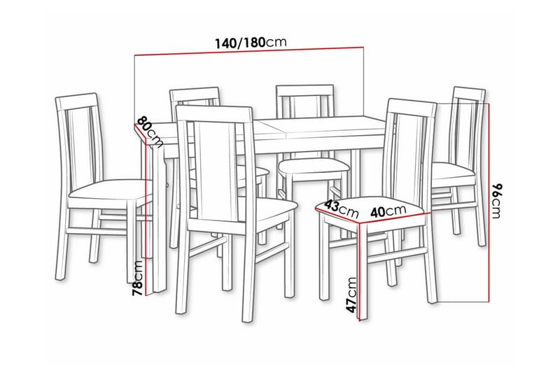 Patrickswell Spisegruppe - Møbler - Borde - Spisebordssæt