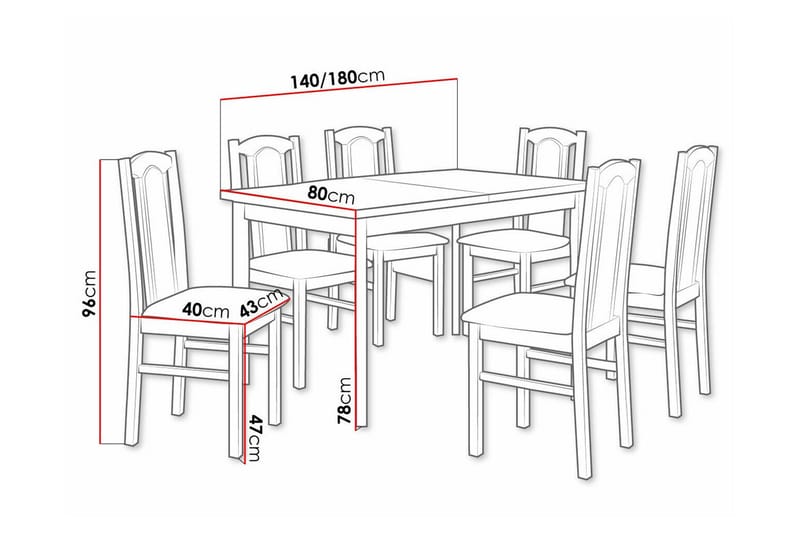 Patrickswell Spisegruppe - Møbler - Borde - Spisebordssæt