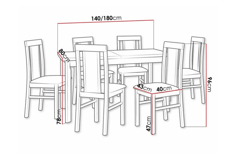 Patrickswell Spisegruppe - Møbler - Borde - Spisebordssæt
