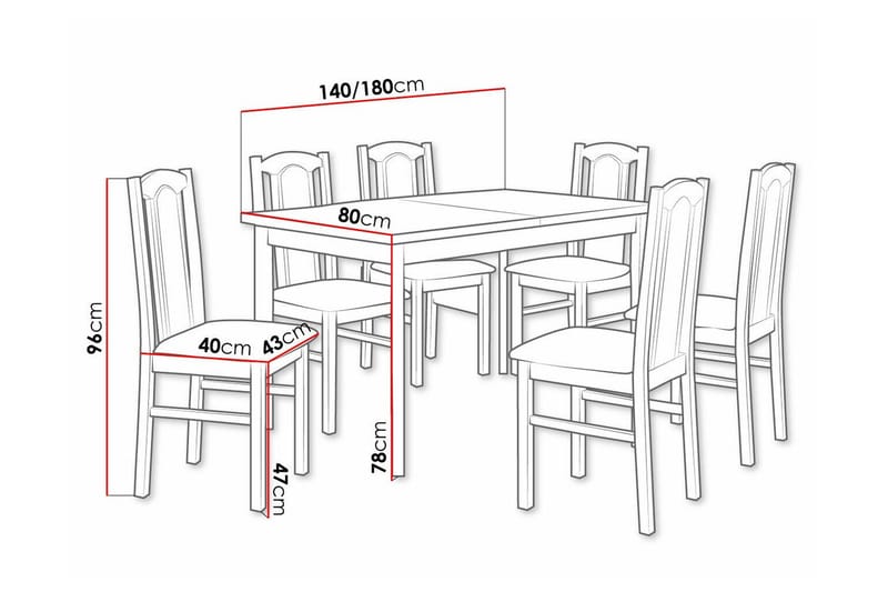 Patrickswell Spisegruppe - Møbler - Borde - Spisebordssæt