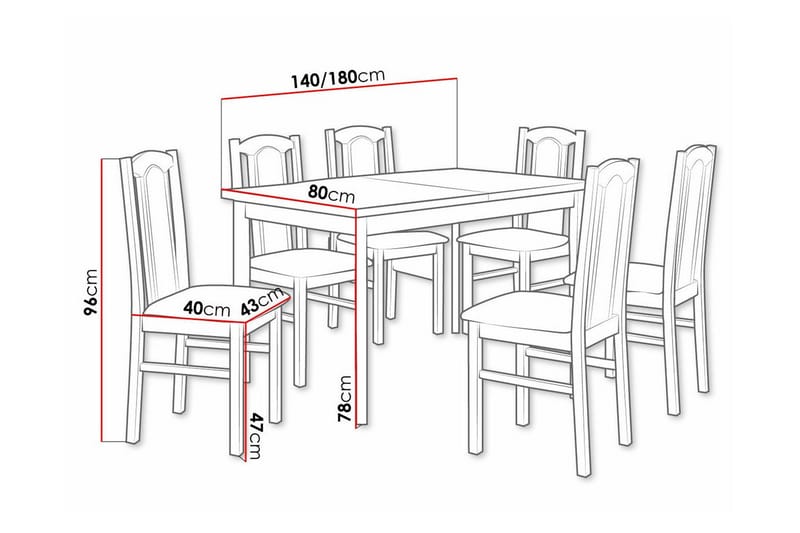 Patrickswell Spisegruppe - Møbler - Borde - Spisebordssæt