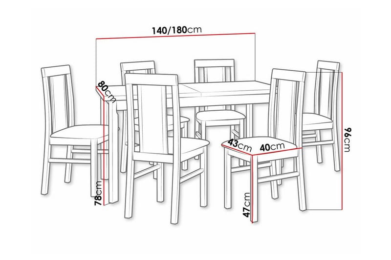 Patrickswell Spisegruppe - Møbler - Borde - Spisebordssæt