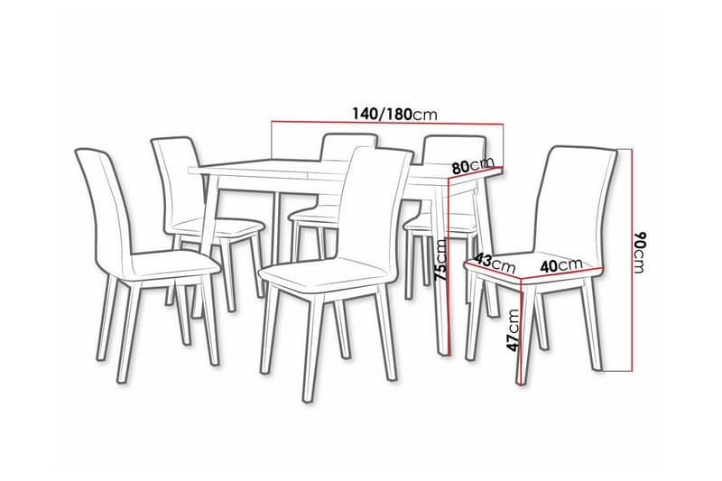 Patrickswell Spisegruppe - Møbler - Borde - Spisebordssæt