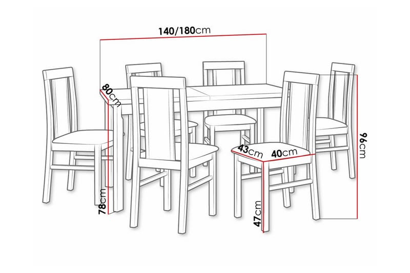 Patrickswell Spisegruppe - Møbler - Borde - Spisebordssæt