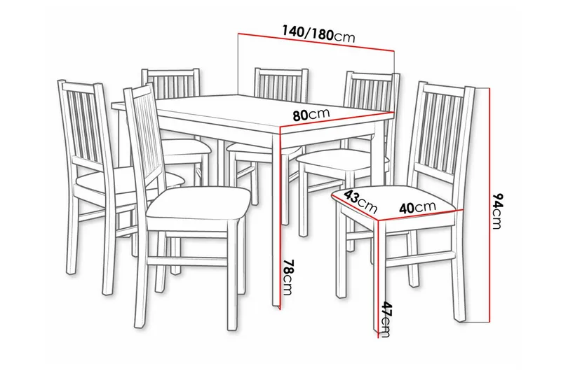 Patrickswell Spisegruppe - Møbler - Borde - Spisebordssæt