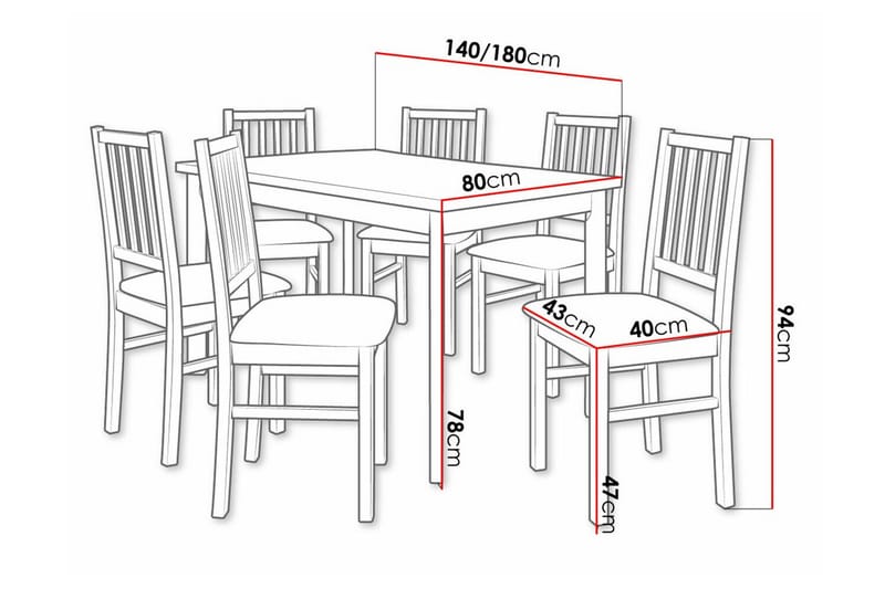 Patrickswell Spisegruppe - Møbler - Borde - Spisebordssæt