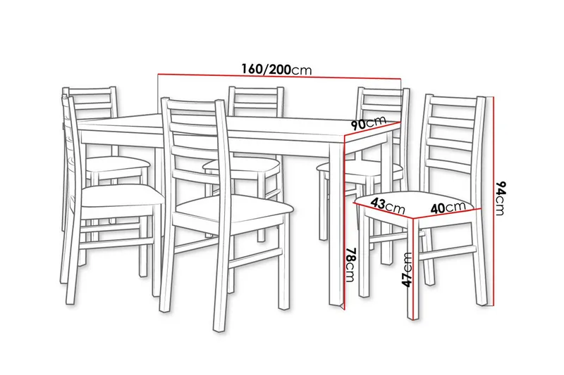 Patrickswell Spisegruppe - Møbler - Borde - Spisebordssæt