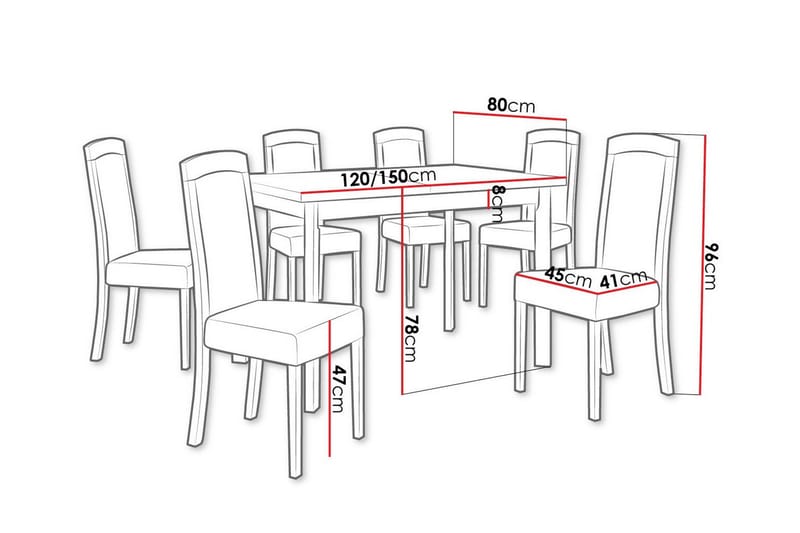 Patrickswell Spisegruppe - Møbler - Borde - Spisebordssæt