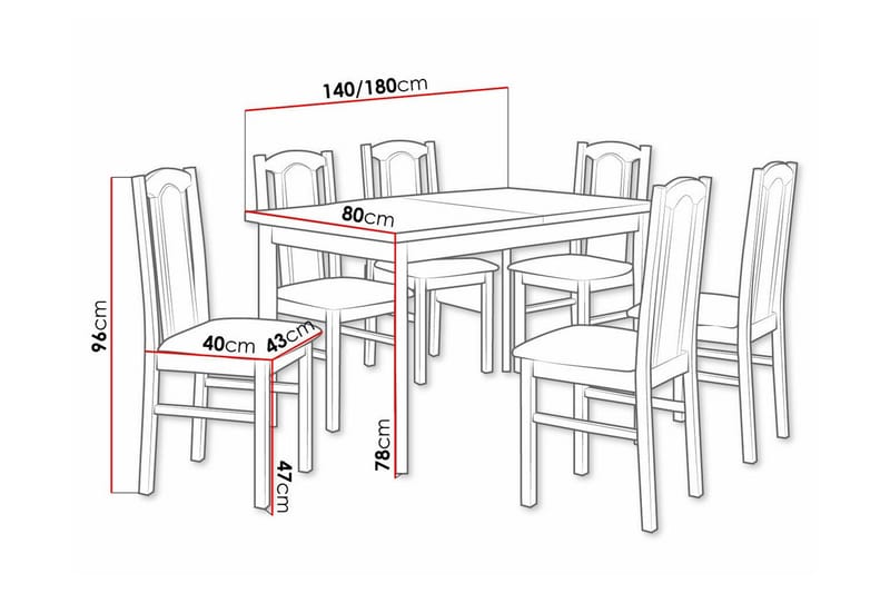 Patrickswell Spisegruppe - Møbler - Borde - Spisebordssæt