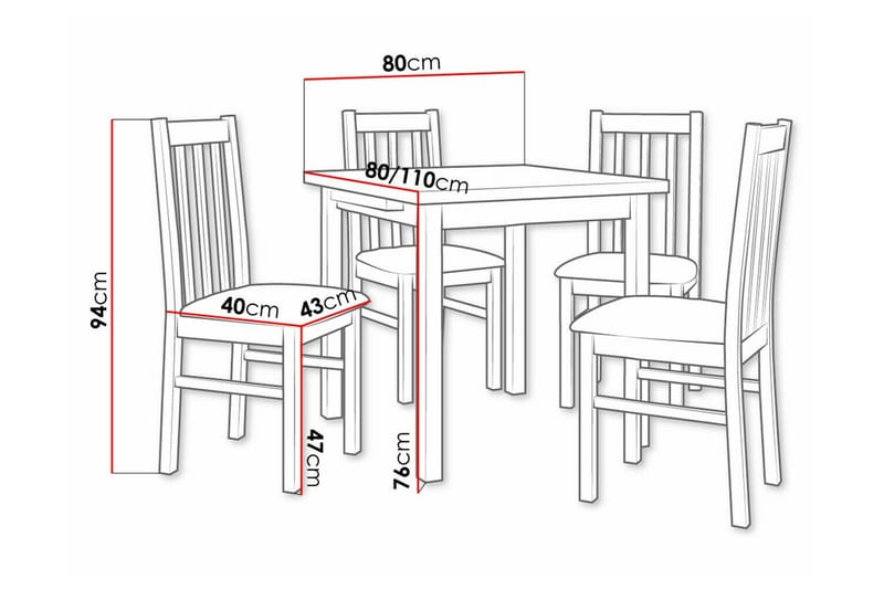 Patrickswell Spisegruppe - Møbler - Borde - Spisebordssæt