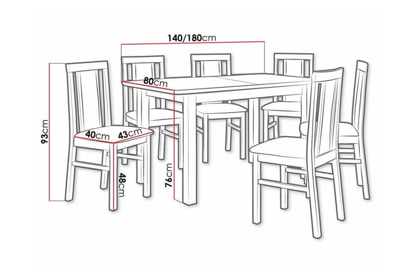 Patrickswell Spisegruppe - Møbler - Borde - Spisebordssæt