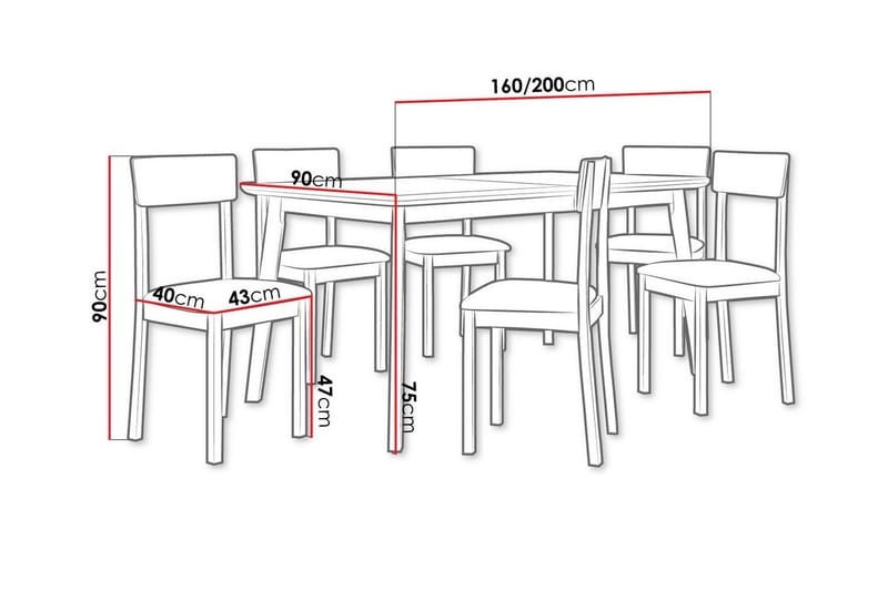 Patrickswell Spisegruppe - Møbler - Borde - Spisebordssæt