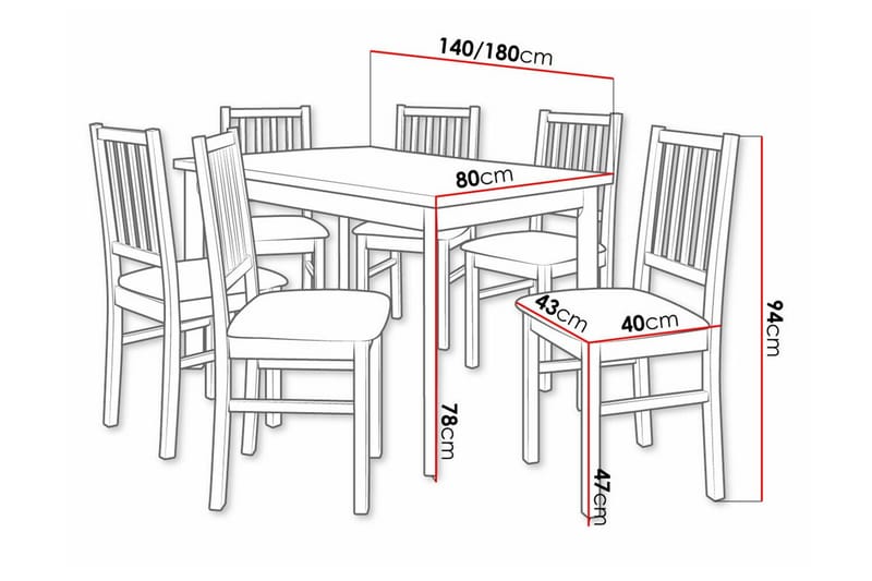 Patrickswell Spisegruppe - Møbler - Borde - Spisebordssæt