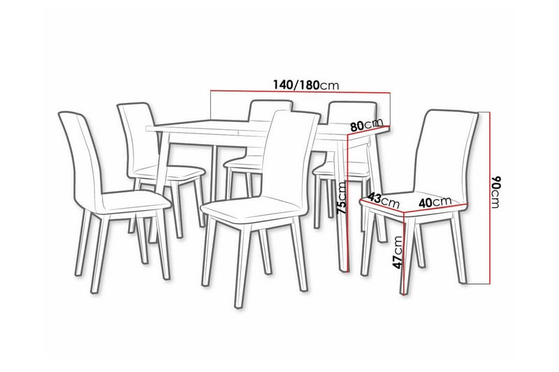 Patrickswell Spisegruppe - Møbler - Borde - Spisebordssæt