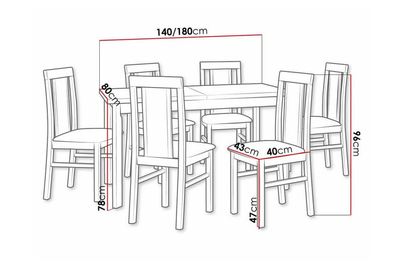 Patrickswell Spisegruppe - Møbler - Borde - Spisebordssæt