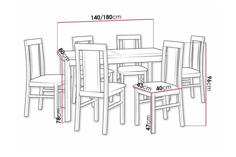 Patrickswell Spisegruppe - Møbler - Borde - Spisebordssæt