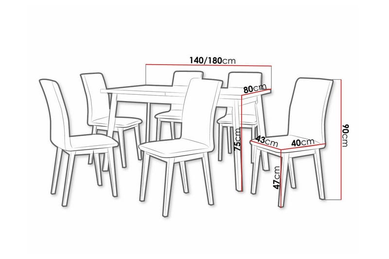 Patrickswell Spisegruppe - Møbler - Borde - Spisebordssæt