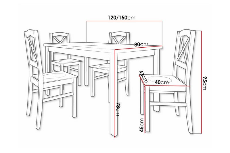 Patrickswell Spisegruppe - Møbler - Borde - Spisebordssæt
