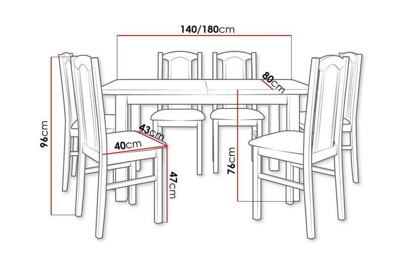 Patrickswell Spisegruppe - Møbler - Borde - Spisebordssæt