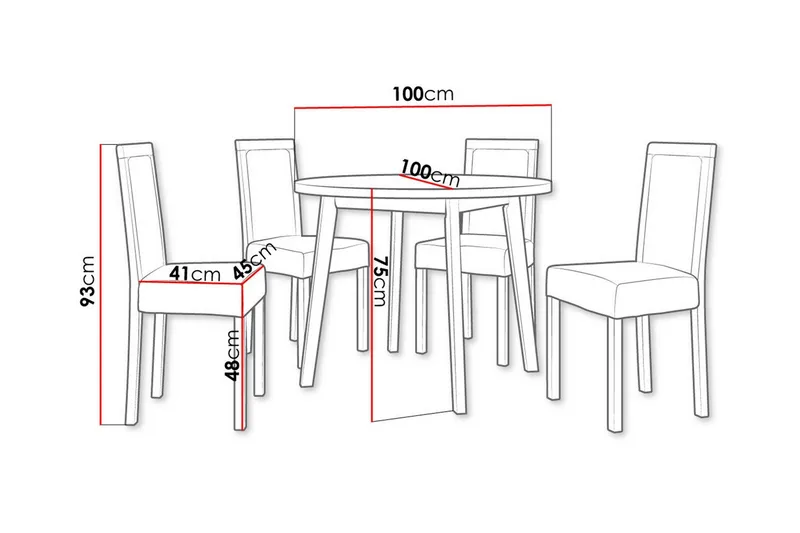 Patrickswell Spisegruppe - Møbler - Borde - Spisebordssæt
