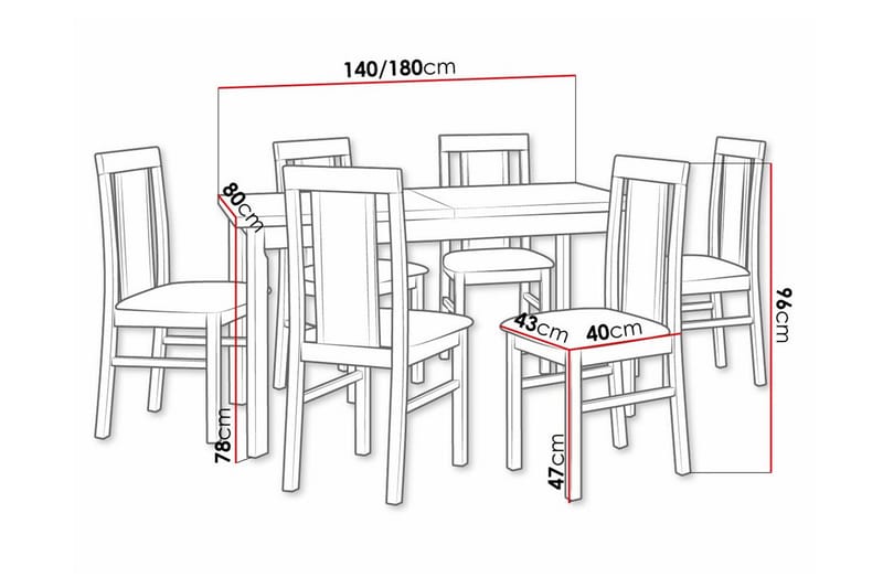 Patrickswell Spisegruppe - Møbler - Borde - Spisebordssæt