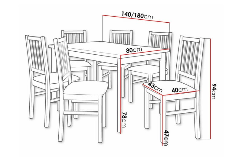 Patrickswell Spisegruppe - Møbler - Borde - Spisebordssæt