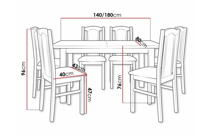 Patrickswell Spisegruppe - Møbler - Borde - Spisebordssæt