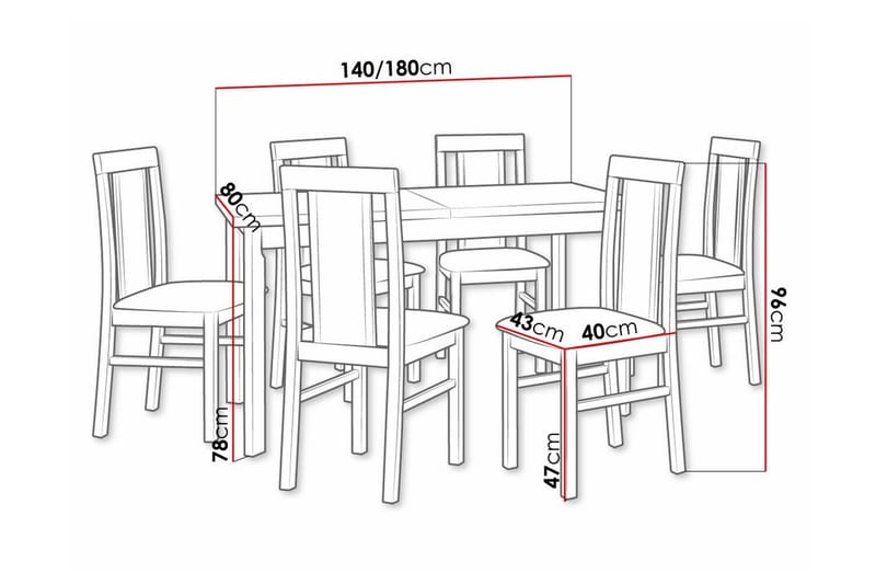 Patrickswell Spisegruppe - Møbler - Borde - Spisebordssæt