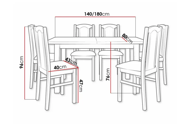 Patrickswell Spisegruppe - Møbler - Borde - Spisebordssæt