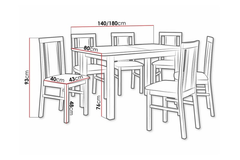 Patrickswell Spisegruppe - Møbler - Borde - Spisebordssæt
