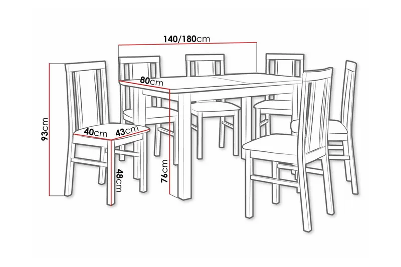 Patrickswell Spisegruppe - Møbler - Borde - Spisebordssæt
