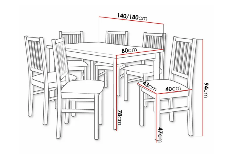 Patrickswell Spisegruppe - Møbler - Borde - Spisebordssæt