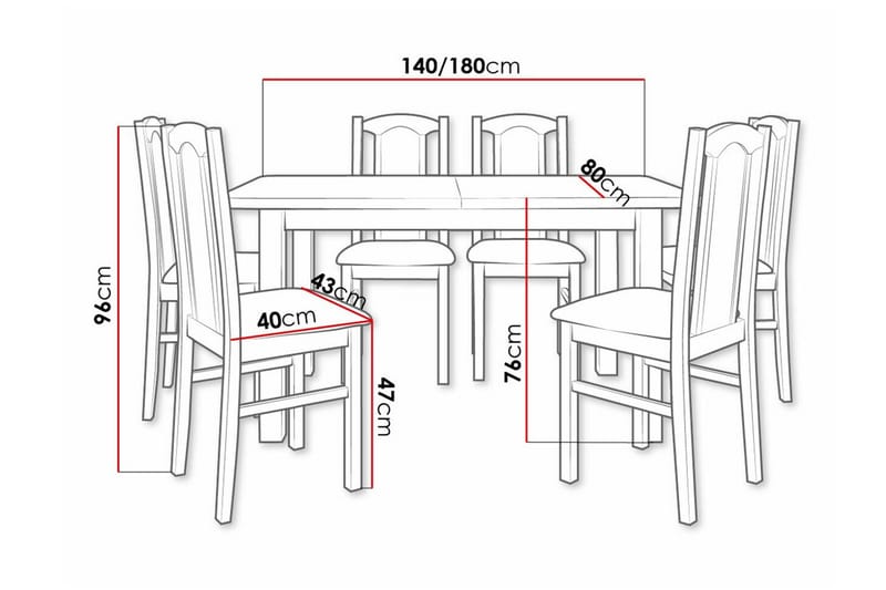 Patrickswell Spisegruppe - Møbler - Borde - Spisebordssæt