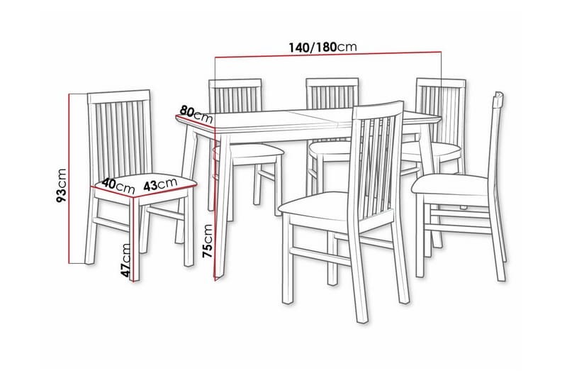Patrickswell Spisegruppe - Møbler - Borde - Spisebordssæt