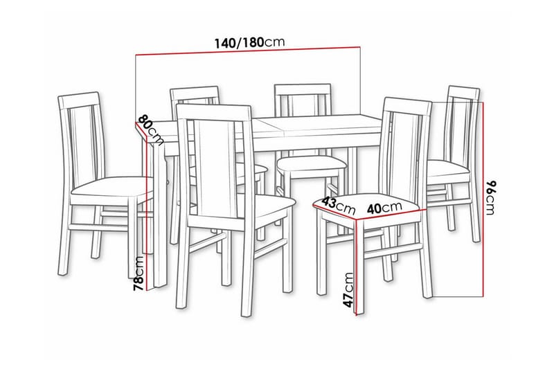 Patrickswell Spisegruppe - Møbler - Borde - Spisebordssæt