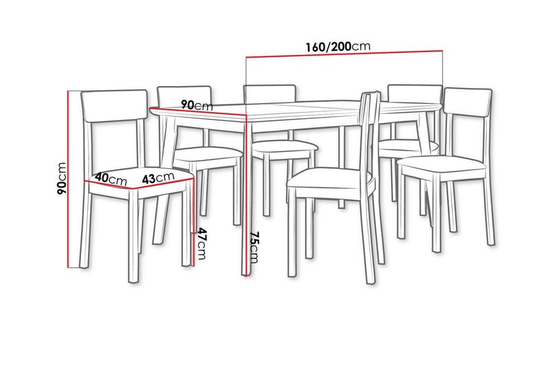 Patrickswell Spisegruppe - Møbler - Borde - Spisebordssæt