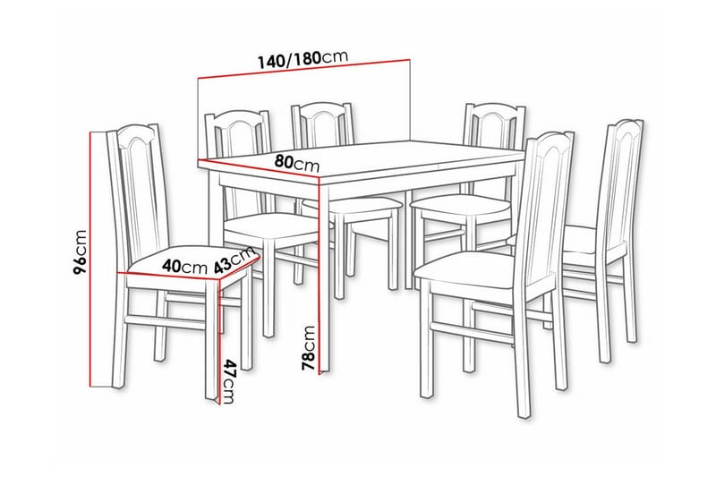 Patrickswell Spisegruppe - Møbler - Borde - Spisebordssæt