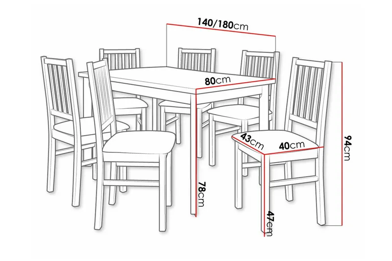 Patrickswell Spisegruppe - Møbler - Borde - Spisebordssæt