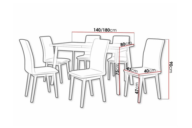 Patrickswell Spisegruppe - Møbler - Borde - Spisebordssæt