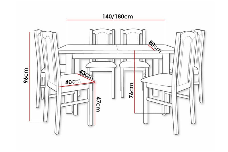 Patrickswell Spisegruppe - Møbler - Borde - Spisebordssæt