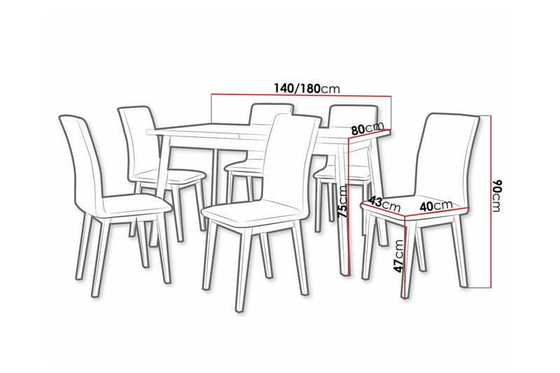 Patrickswell Spisegruppe - Møbler - Borde - Spisebordssæt