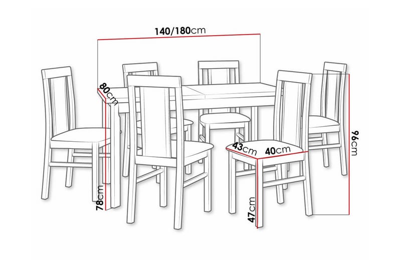 Patrickswell Spisegruppe - Møbler - Borde - Spisebordssæt