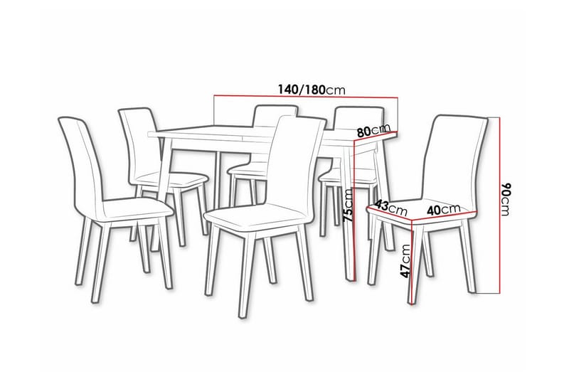 Patrickswell Spisegruppe - Møbler - Borde - Spisebordssæt