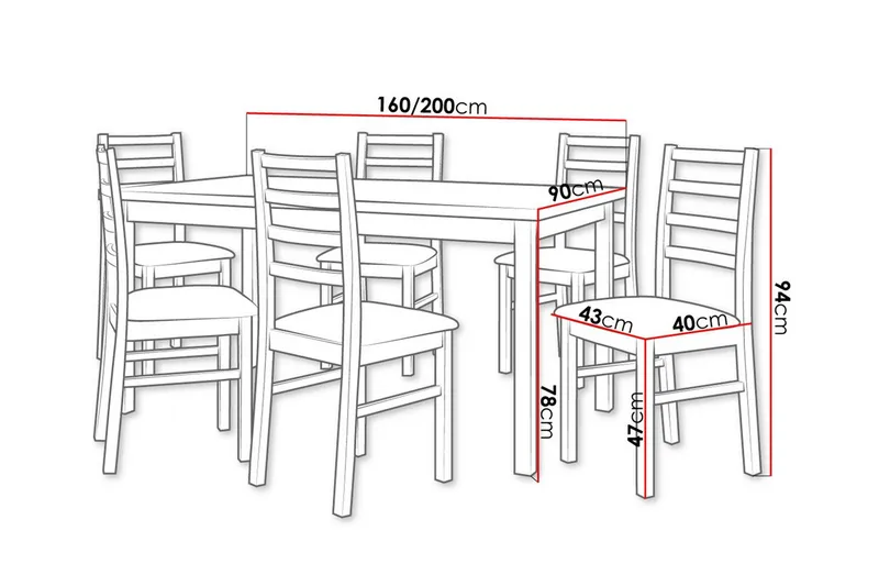 Patrickswell Spisegruppe - Møbler - Borde - Spisebordssæt